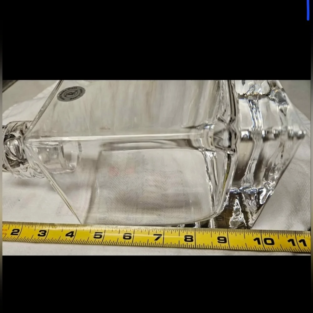 Hand Blown Clear Glass Made in Turkey Decanter 10